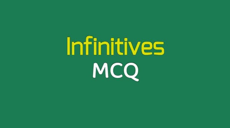 Infinitives MCQ