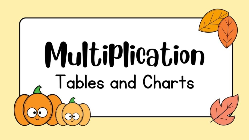 Multiplication Table : Mathematics Multiplication Table Chart for Easy Learning