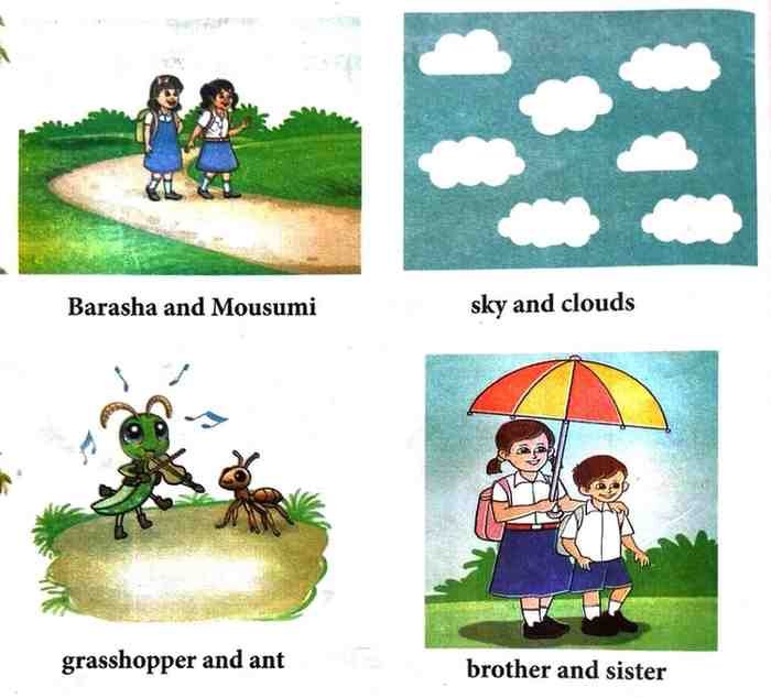 29. a) Let's read what is written below each picture: Class 3 English Lesson 1 Clouds | Class 3 English Question Answer | Assam Board